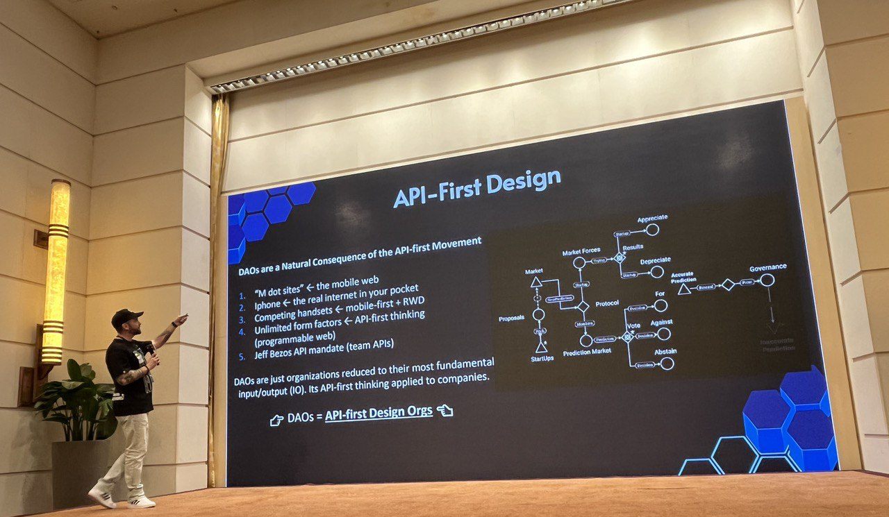 Justice Conder speaking at conference