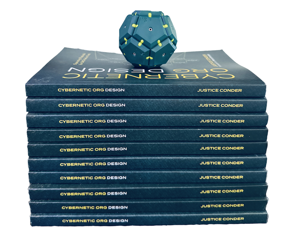 Stack of Cybernetic Org Design books